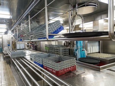 Glass Racks in Commercial  Kitchen